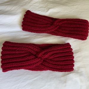 Red twist headband